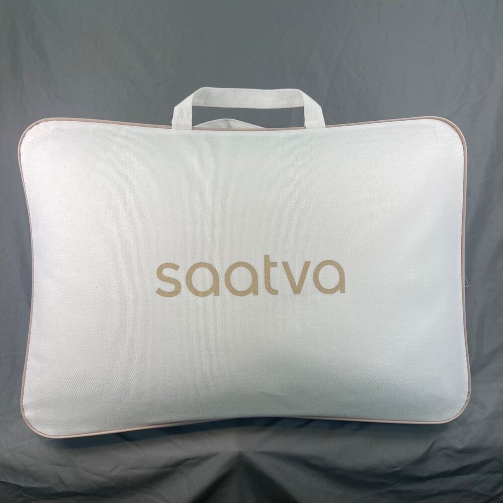 Saatva Down Alternative Pillow Queen Standard Loft 20x28 Cotton Cover New